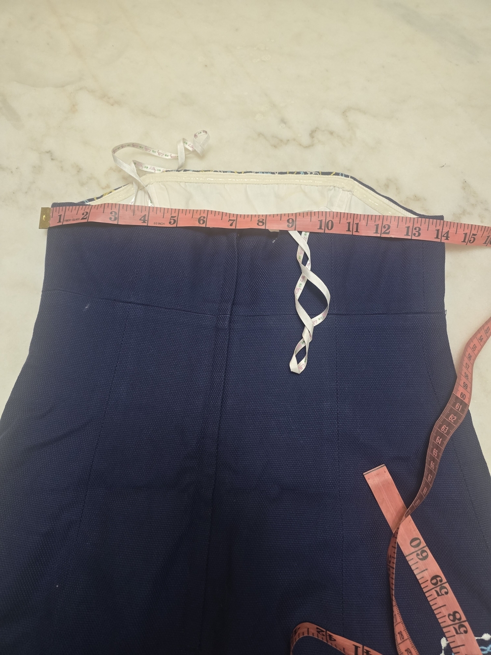 Lilly Pulitzer Navy Strapless Mini Dress with Teal Embroidery - Picture 4 of 9